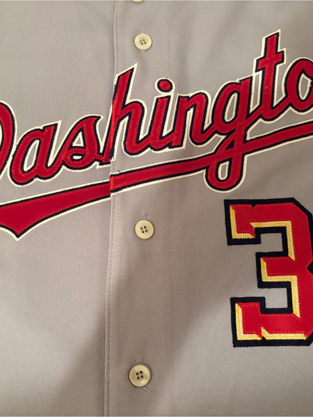 Vintage Washington Nationals Stephen Strasburg Size 48 Majestic Jersey Gray MLB - Picture 2 of 5
